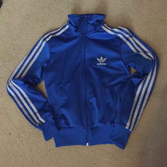royal blue adidas track jacket